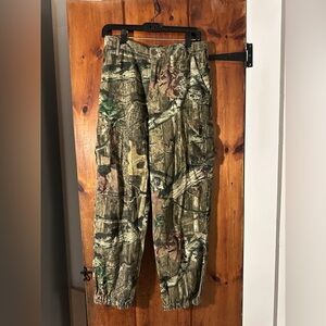 Youth Mossy Oak Camouflage Cargo Pants - Green Camo